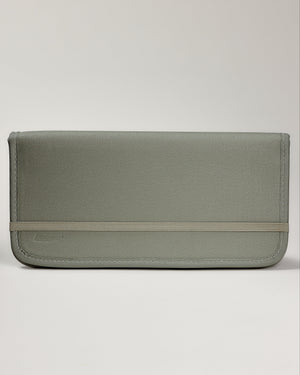 Front view of the Care.ē.on Carry-All travel organizer in green.
