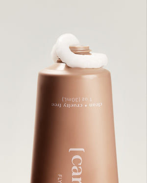 Care.ē.on Flying Highdration Mask with a swatch of the hydrating face mask texture.